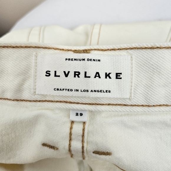SLVRLAKE London Relaxed Fit High Waist Denim Bermuda Shorts Size 29 NWT … - Picture 7 of 9